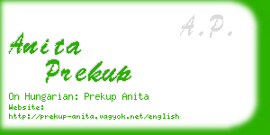 anita prekup business card